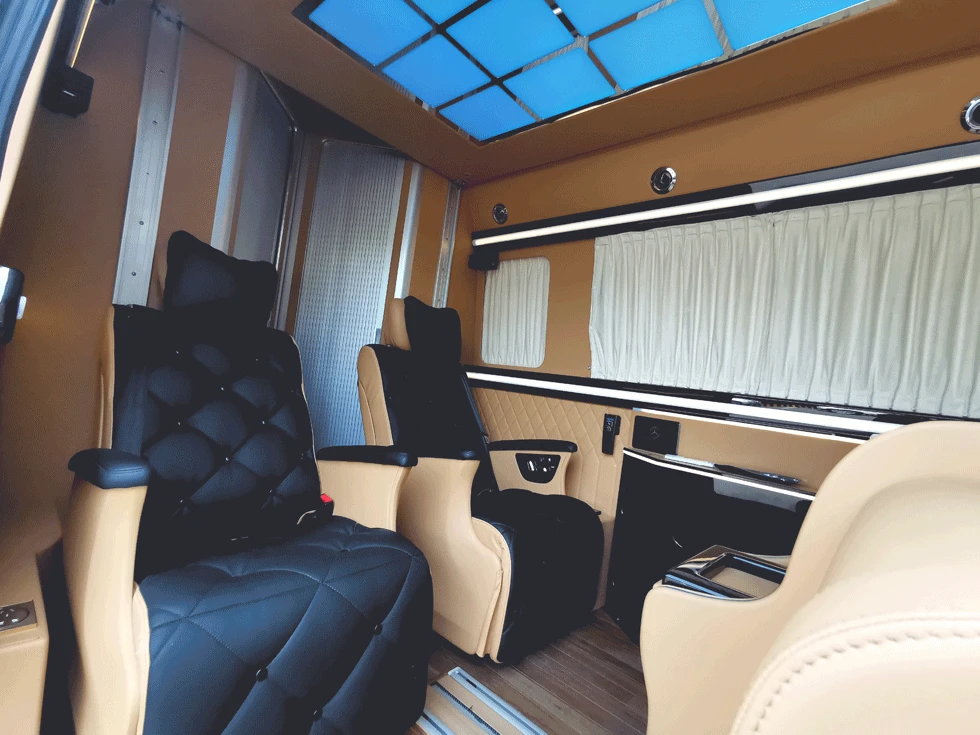 Vino să vezi aceste piese de interior pentru autocaravana Mercedes-Benz Sprinter